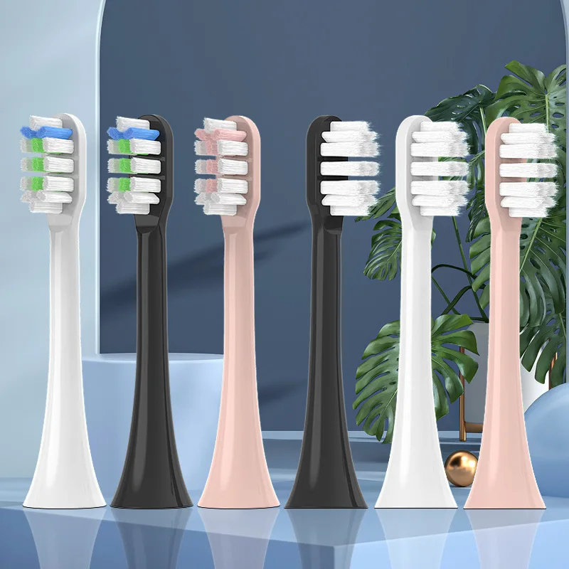 SOOCAS V1/X1/X3/X5/X3U/X3PRO/v1/v2 전동 칫솔 헤드 소프트 듀폰 강모 노즐용 12개/갑 교체용 브러시 헤드