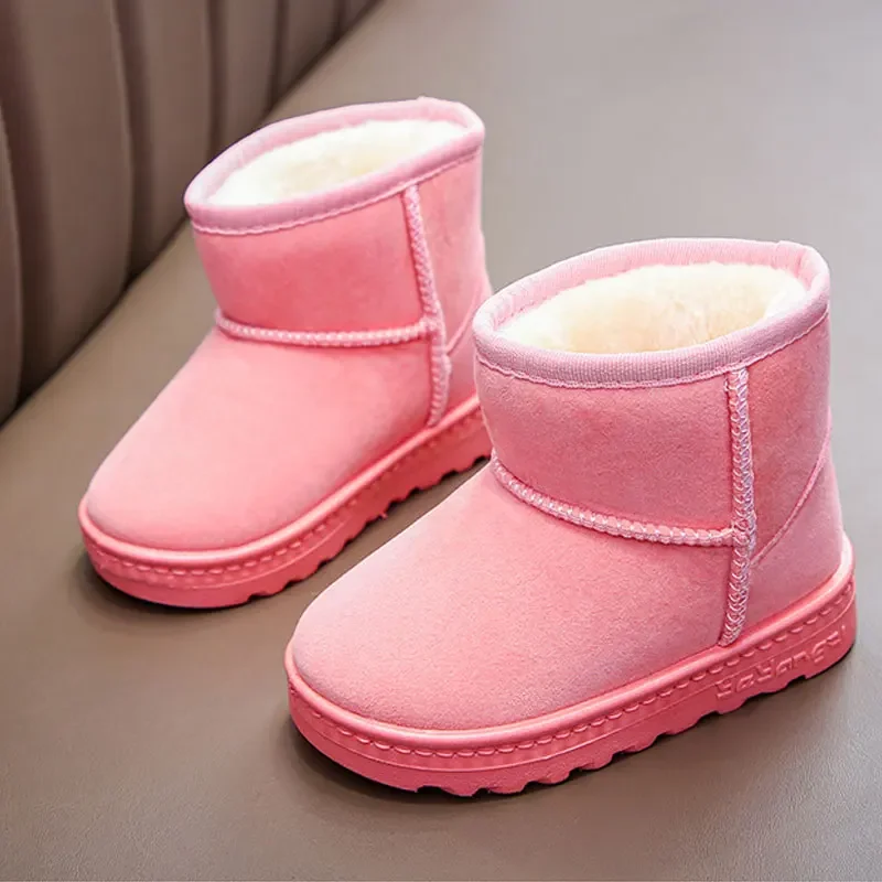 thumbnail image 1 of Children's Shoes Snow Boots Winter Ankle Boots, Short Boots Suede Cotton Shoes with Plush Insulation Shoes for Boys and Girls, 1 of 6