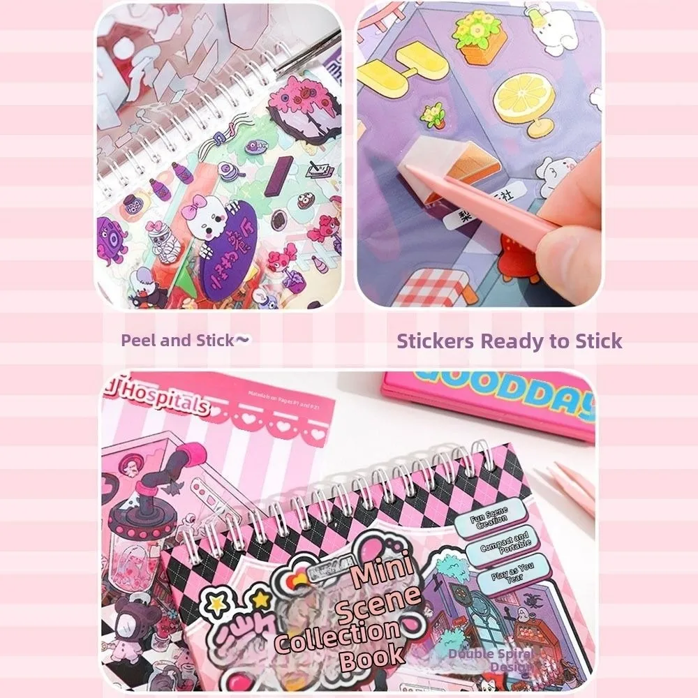 3D Landscape Sticker Book for Kids with PET and Paper