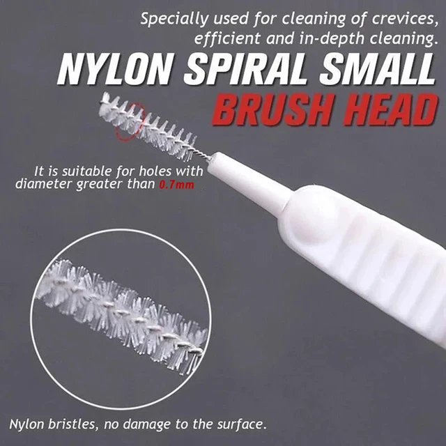 Brosse de nettoyage de pomme de douche, Anti-colmatage, Micro brosse en Nylon, outil de nettoyage pour salle de bains, cuisine, trou de téléphone, 10 à 40 pièces 4