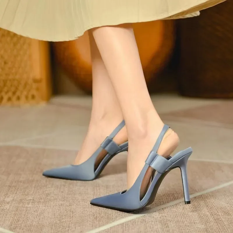 2024 New Women Pumps Summer Fashion Sexy Pointed Toe Wedding Party High Heeled Shoes Woman Sandasl Dress Zapatos Mujer 34-40