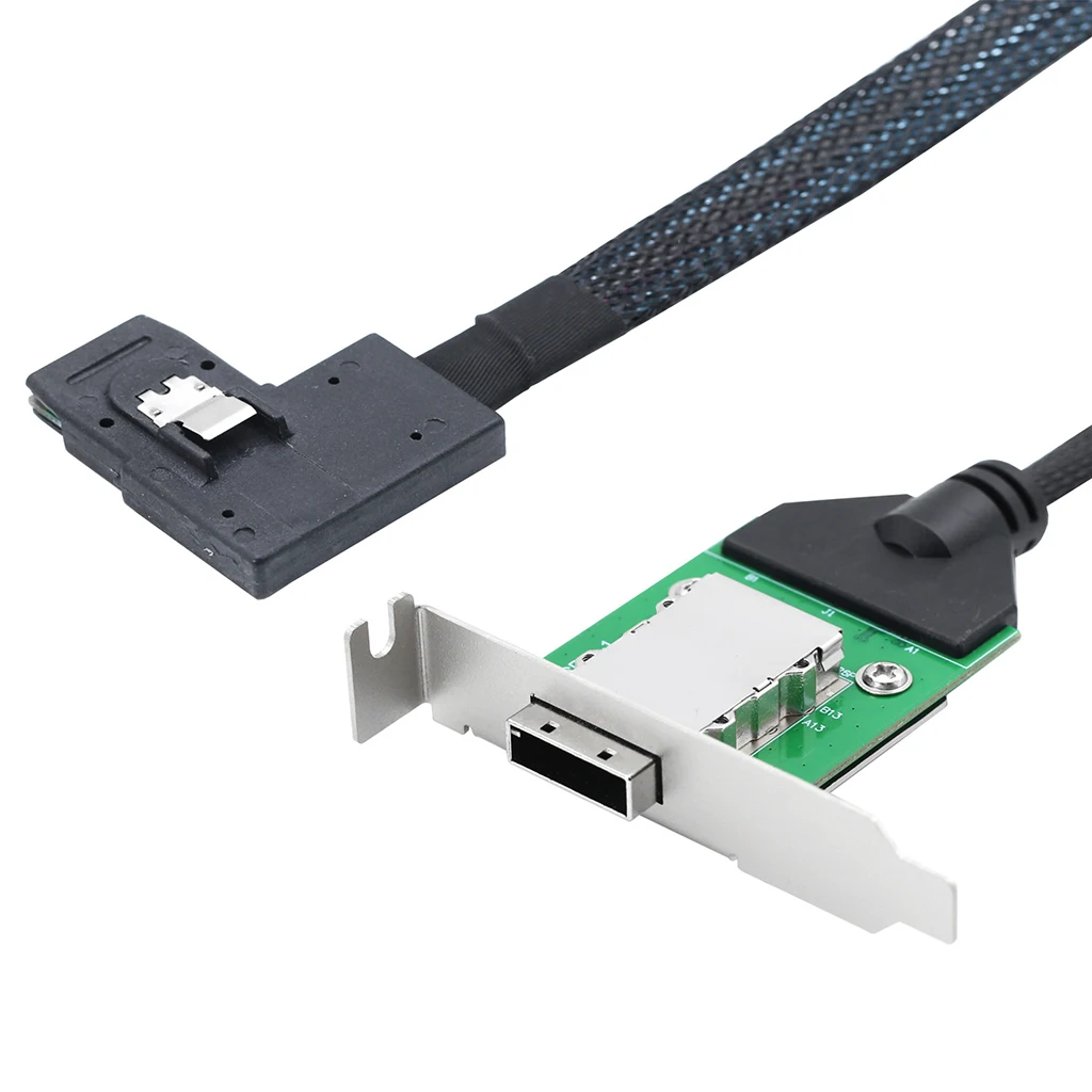 Pcba Fêmea Conversão Cabo com Low Profile Suporte para Adaptador de Servidor External Mini Sas hd Sff8087 Sff9643 to Sff-8088 - Imagem 4
