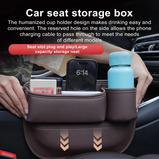 PU Leather Car Seat Organizer Car Front Seat Filler Portable Phone Storage  Box Car Cup Holder Universal Auto Seat - AliExpress