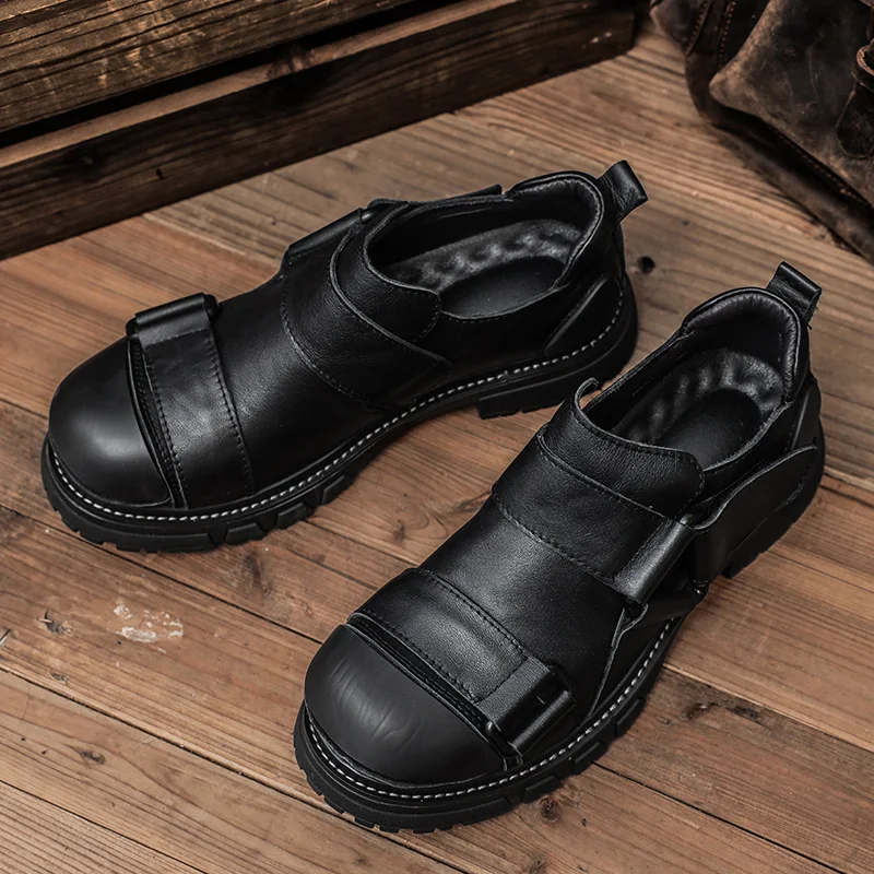 Men Formal Shoes Leather Boots Outdoor Business Work Oxfords
