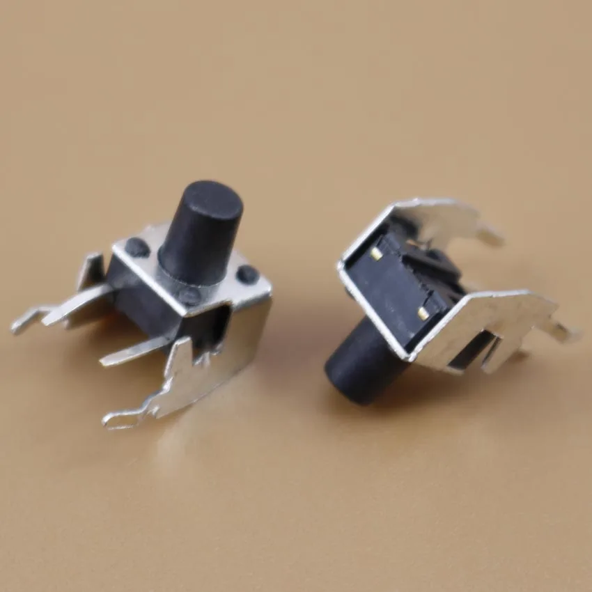 Cltgxdd 10piece 6x6mm panel PCB instant touch mini switch 6*6*4.3/5/6/7/8/11mm right angle bracket touch switch button