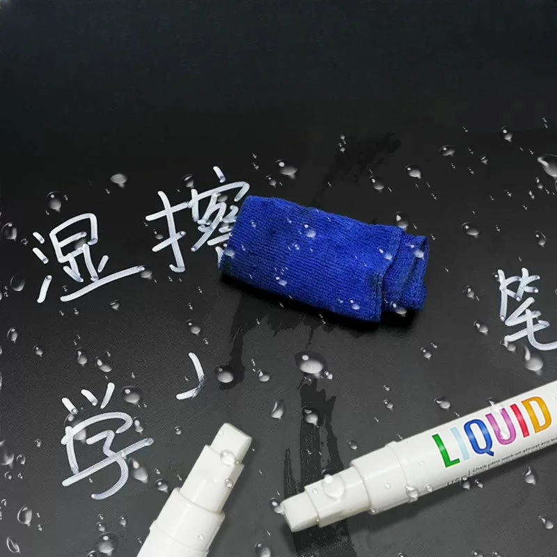 0.7/3/6/10/15mm White Liquid Chalk Set Erasable Whiteboard Marker Pen LED Water Based Ink Pen School Classroom Supplies 4pcs
