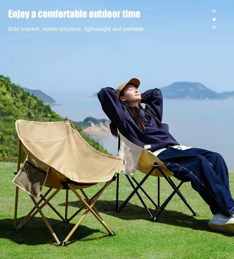 Portable Lightweight Folding Recliner Back Chair Foldable