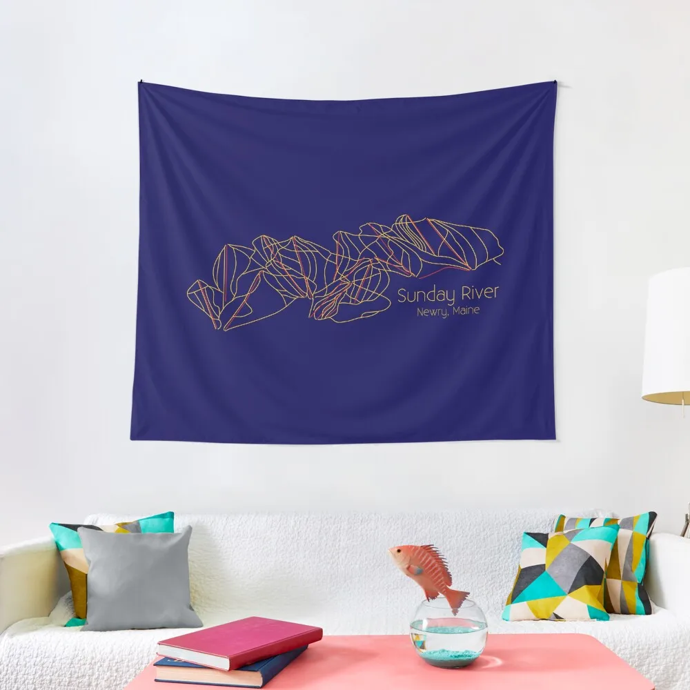 

Sunday River Trail Map Tapestry Carpet On The Wall Room Decoration Accessories Home Decorations Tapestry