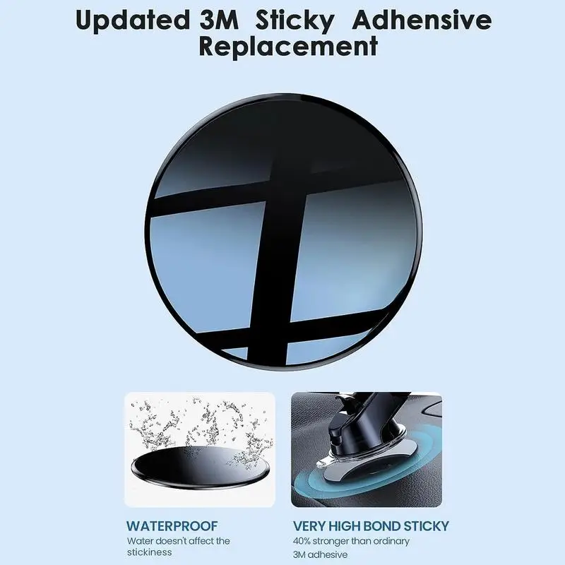 Car Dash Sticky Pad Suction Cup Pad 80mm Diameter Sticky Phone Mount Firmly Fixed on Dash Suction Cup Phone Holder