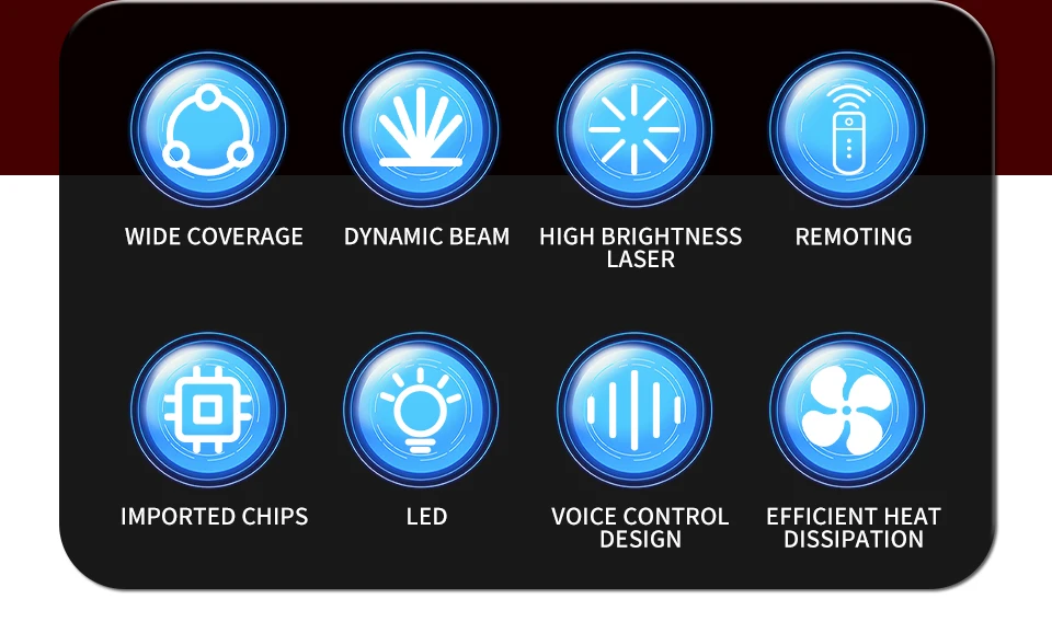 Stage 8+8 Eyes DJ Professional Laser Light Led Single Red Laser Projector DMX512