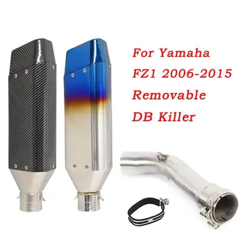 Exhaust Pipe For Yamaha FZ1 2006-2015 Motorcycle Escape Muffler Stainless Steel Mid Link Pipe Connection Tube With DB Killer