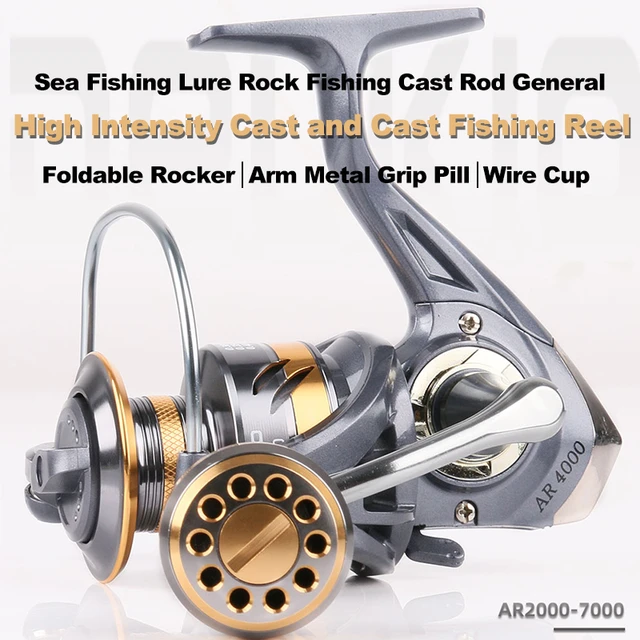 DEUKIO AR2000-7000 2BB Fishing Reel All Metal Spool Spinning