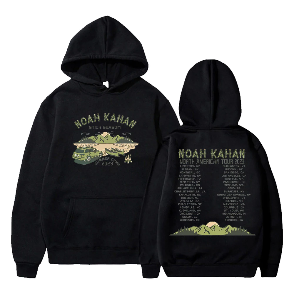 

Noah Kahan Stick Season Camp Tour Hoodie Unisex Long Sleeve Streetwear Women Men Hooded Sweatshirt World Tour Clothes