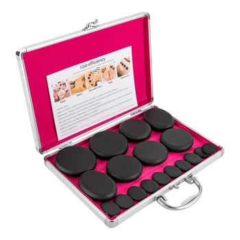Massage Stone Heater Box Set with Natural Basalt Stones, Multiple Sizes for Hot Stone Therapy, Ideal for Relaxation and Circulat 6