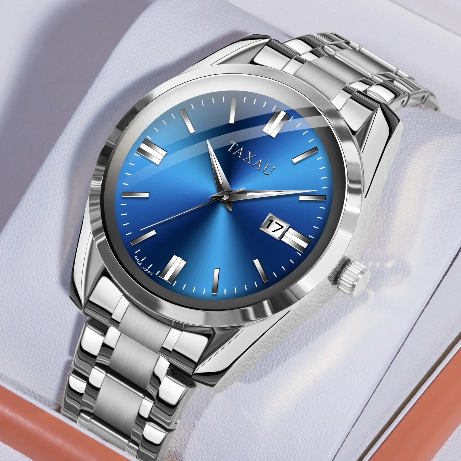 

TAXAU Luxury Business Watch For Man Stainless Steel Waterproof Men Wristwatch Brand Luminous Quartz Men's Watches Reloj Hombre