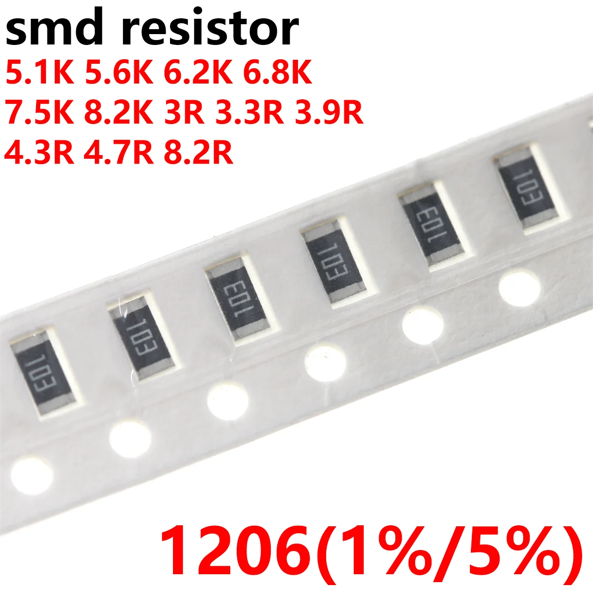 500PCS 1206 1% 1R 10R 4.7R 22R 30R 1k 2k 68R 100R 220R 200R 68K 330K 680R 2.2k 3.3k 22k 33k 47k 680k 1K 10K 4.7K K 470K -1M 1000pcs 0603 1% 1r 10r 4 7r 3 3r 30r 1k 2k 68r 100r 220r 200r 330r 470r 680r 2 2k 3 3k 22k 33k 47k 680k 1k 10k 4 7k k 470k 1m