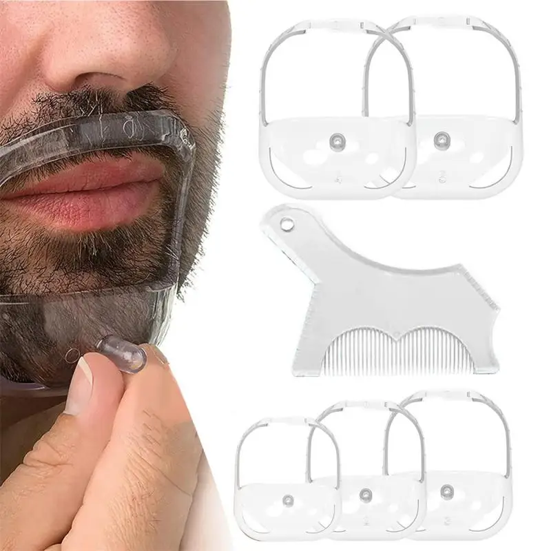 

Transparent Beard Comb Blue Does Not Hurt Skin Selected Materials Ultra-thin Edge Comb Teeth Smooth Beard Styling Template P.s.