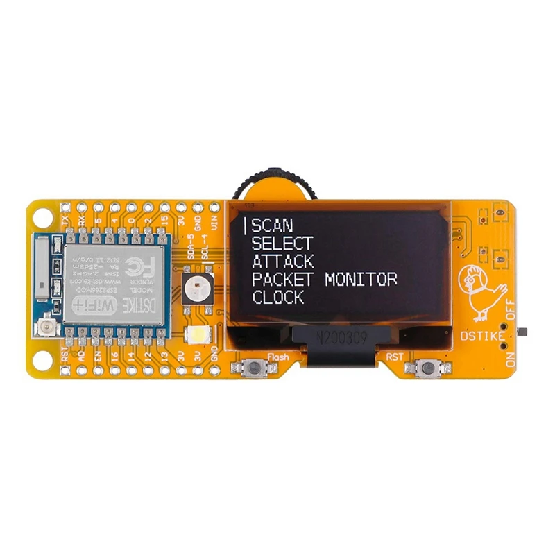 

Wifi Test Tool ESP8266 Development Board Wifi Deauther DSTIKE Mini EVO With 1.3Inch OLED Display And 5 DB Antenna