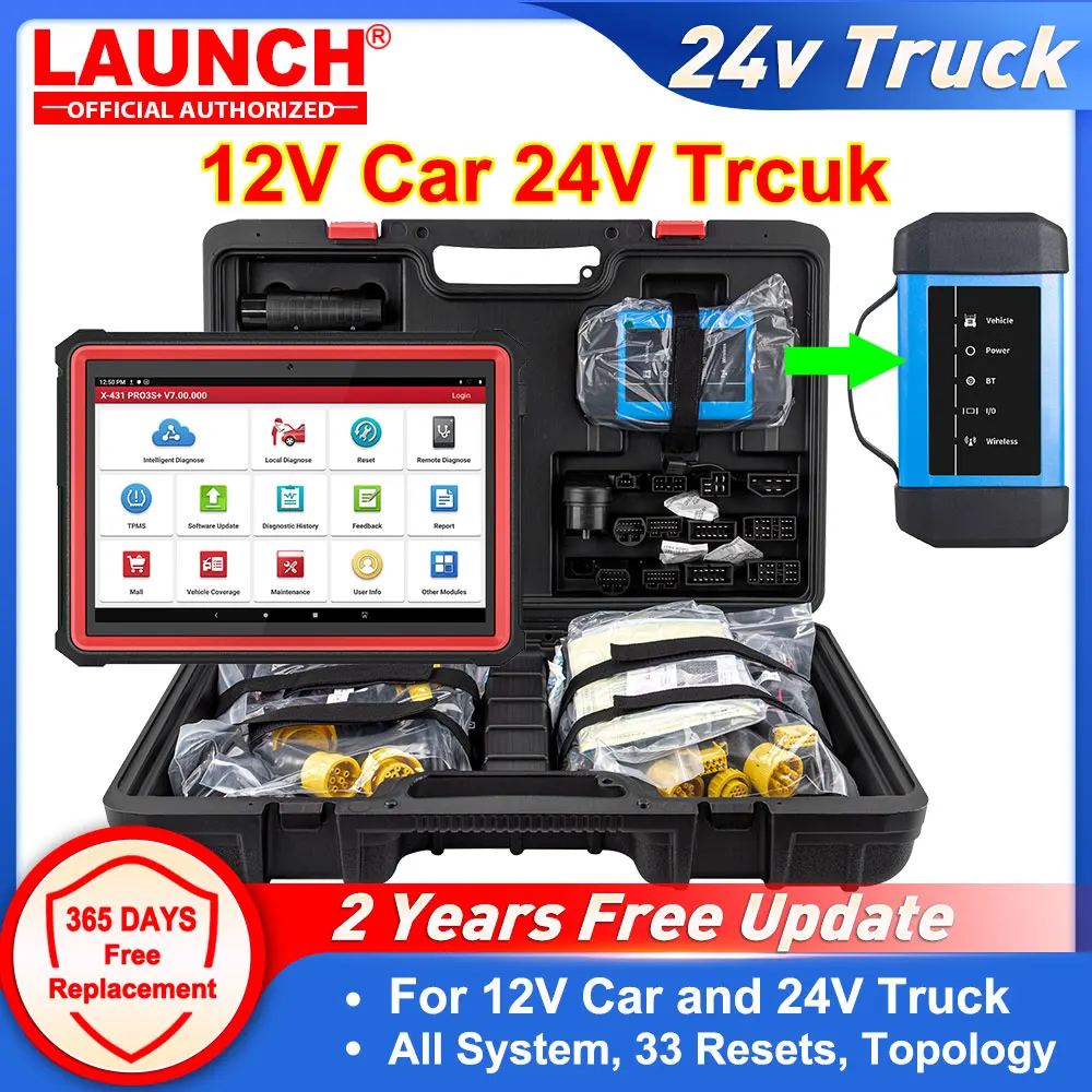 Launch X431 Pro3s+ Hdiii 12v/24v Car Truck Diagnostic Tool Auto