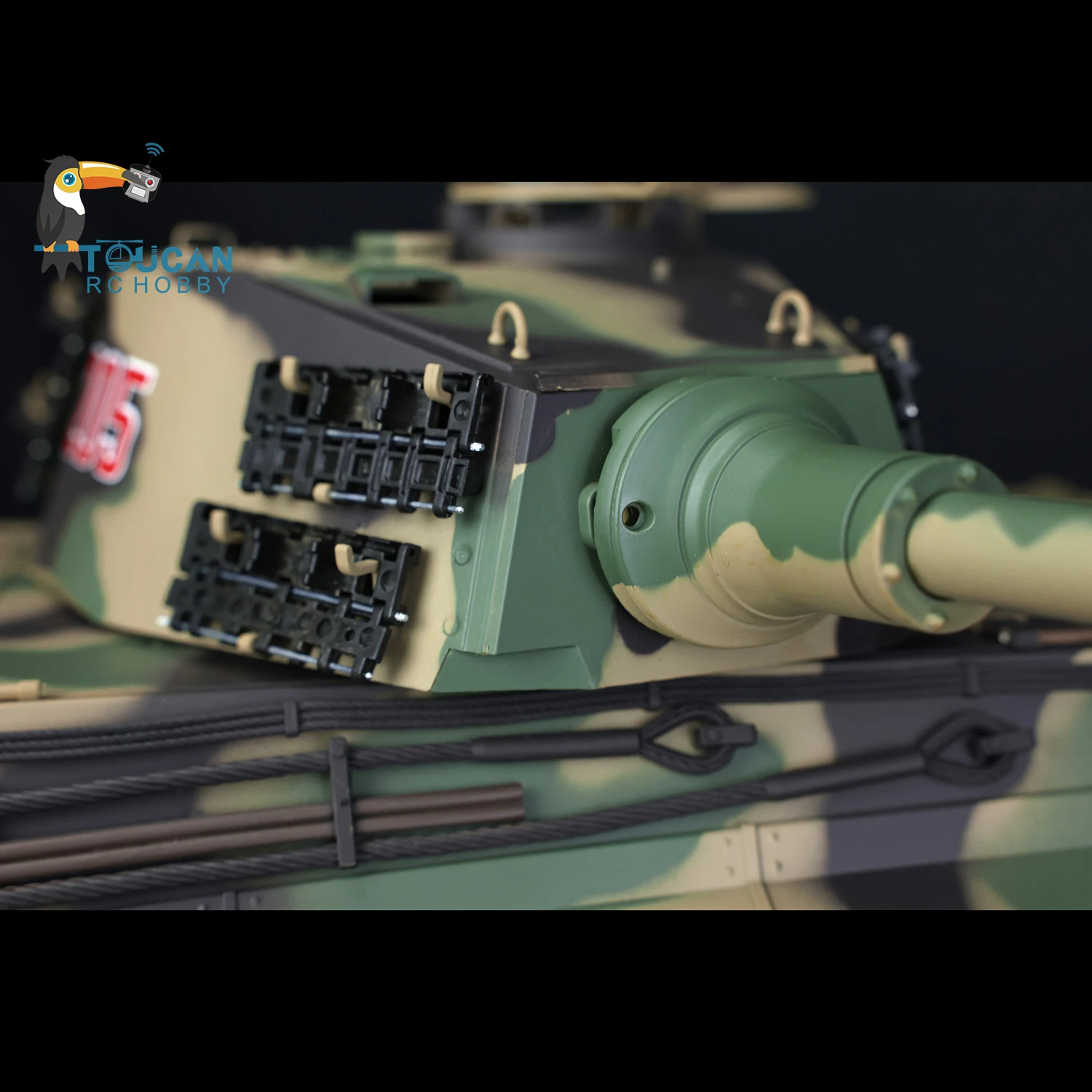 1/16 HENG LONG 7.0 Plastic FPV King Tiger RC Tank 3888A 360° Turret Barrel Recoil For Boys Machine Gun BB Pellet Gifts TH17522 4