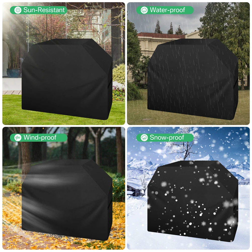 BBQ Cover Outdoor Dust Waterproof Weber Heavy Duty Grill Cover Rain Protective Outdoor Resistant Barbecue Charcoal Grill