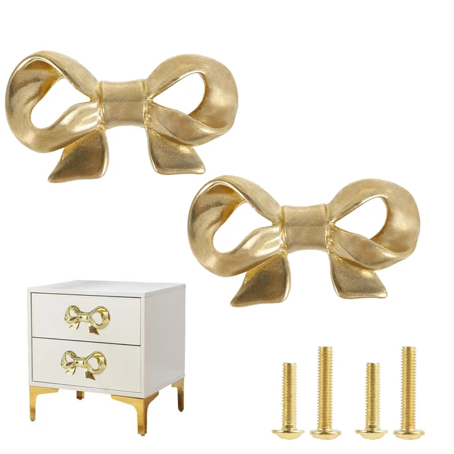 4 PCS/2 PCS ทองเหลืองหนารูปร่างตู้ Knobs ตู้ลิ้นชักตู้ดึง Handle Perfect Decor เฟอร์นิเจอร์อุปกรณ์เสริมฮาร์ดแวร์ 1