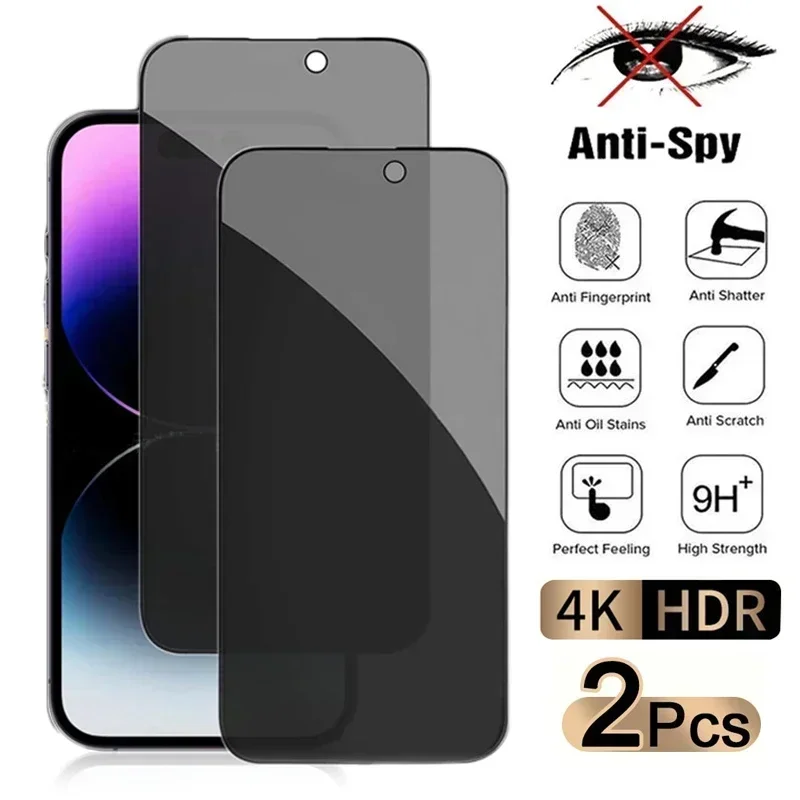 

2 шт. закаленное защитное стекло для iPhone 14 13 11 Pro 12 Mini XS Max X XR