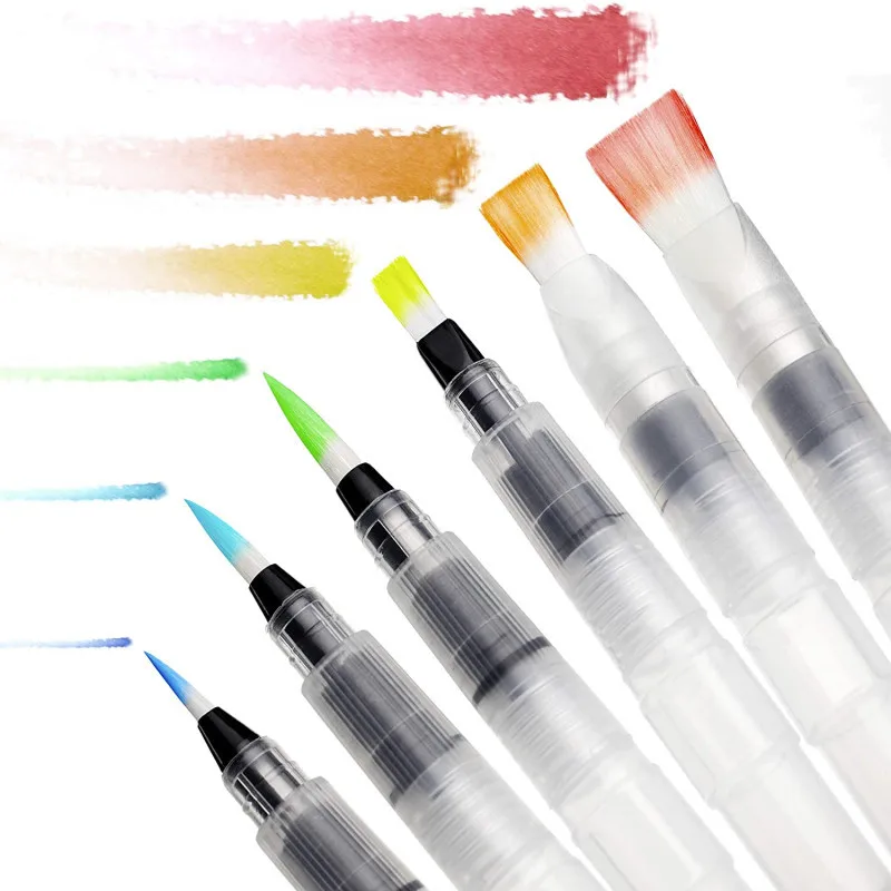 Ensemble de stylos pinceau à l'aquarelle 12 pcs pinceaux de peinture à  l'eau Pinceau aquarelle rechargeable pour étudiant, fête