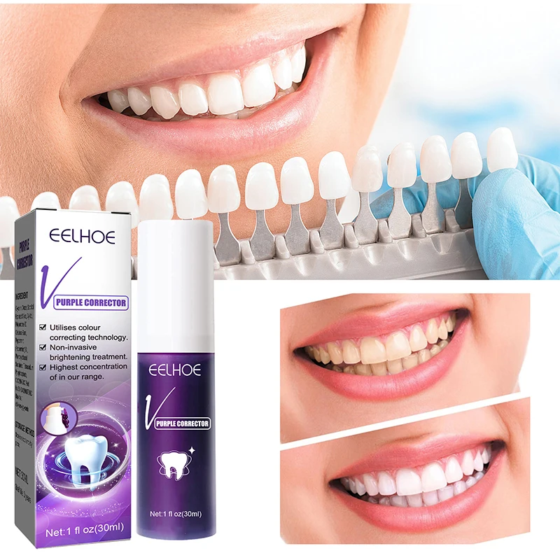 Eelhoe Teeth Removing Deep Smoke Stains Gingiva Protection Purple Orthopedic Toothpaste Effectively Cleans Oral Cavity Brightens teeth health product