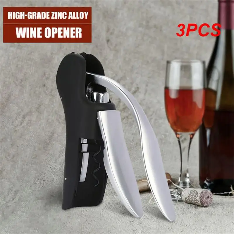 

3PCS Portable Bottle Openers Wine Tool Set Foil Cutter Bar Lever Corkscrew Cork Drill Lifter Kit Kitchen Accessories Opener