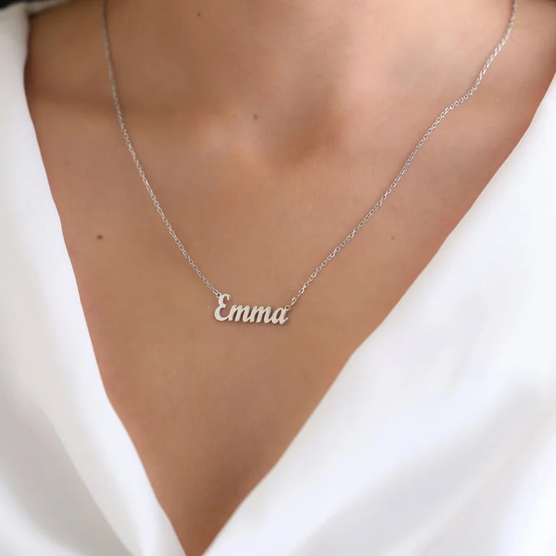 Collana Con Nome Personalizzato In Argento Sterling 925 Per