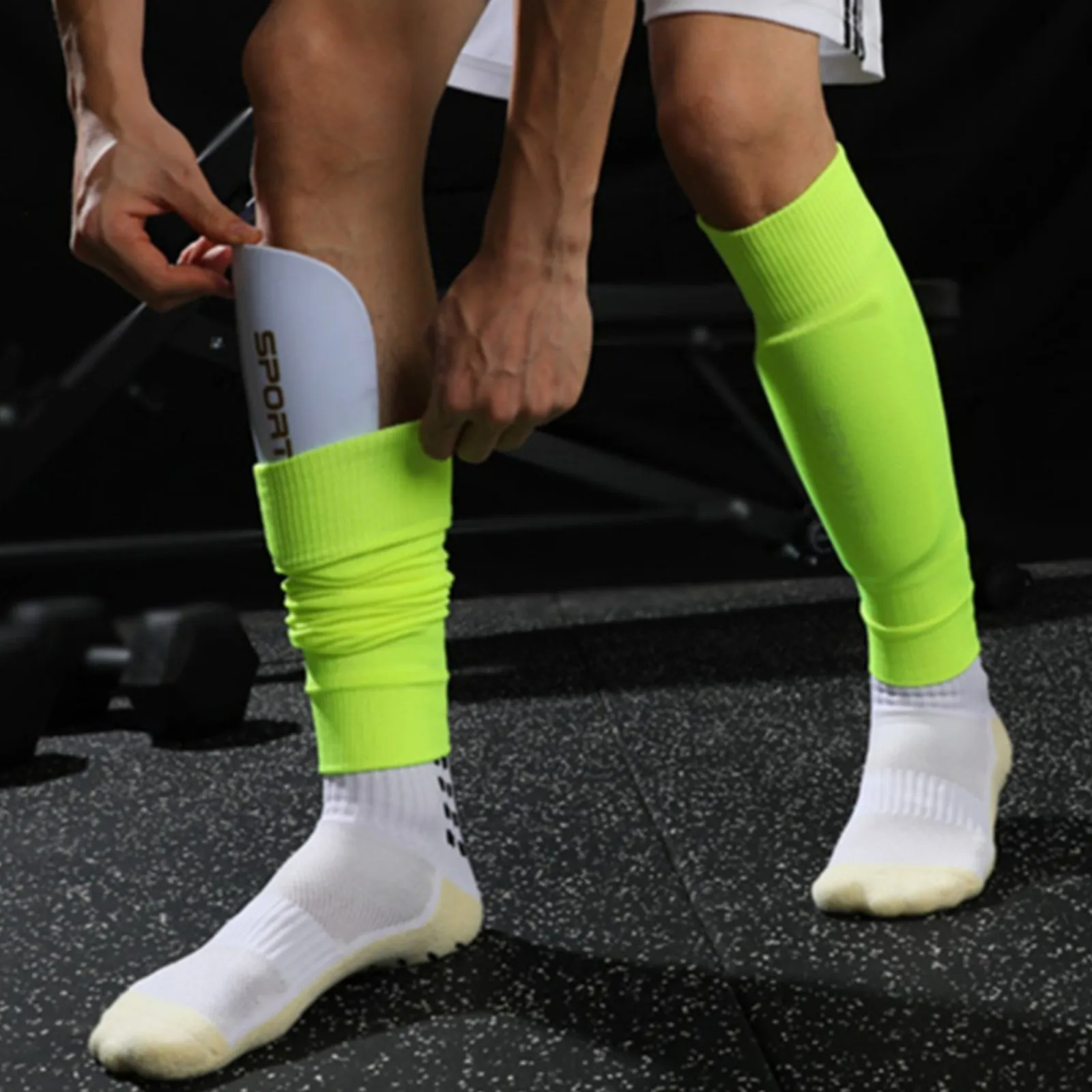 1 pairs Compression Football Socks Cover Compression Leg Warmers Sweat Absorption Calf Socks
