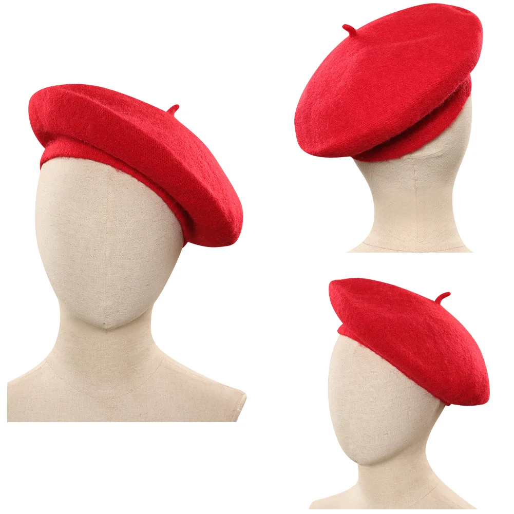 

Adult Roald Dahl’s Matilda the Musical Hortensia Cosplay Hat Cap Costume Red Accessories Outfits Halloween Carnival Party Prop