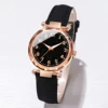 6PCs/Set Women's Watch Fashion Digital Leather Quartz Watch with Unique Flower Jewelry Set 4