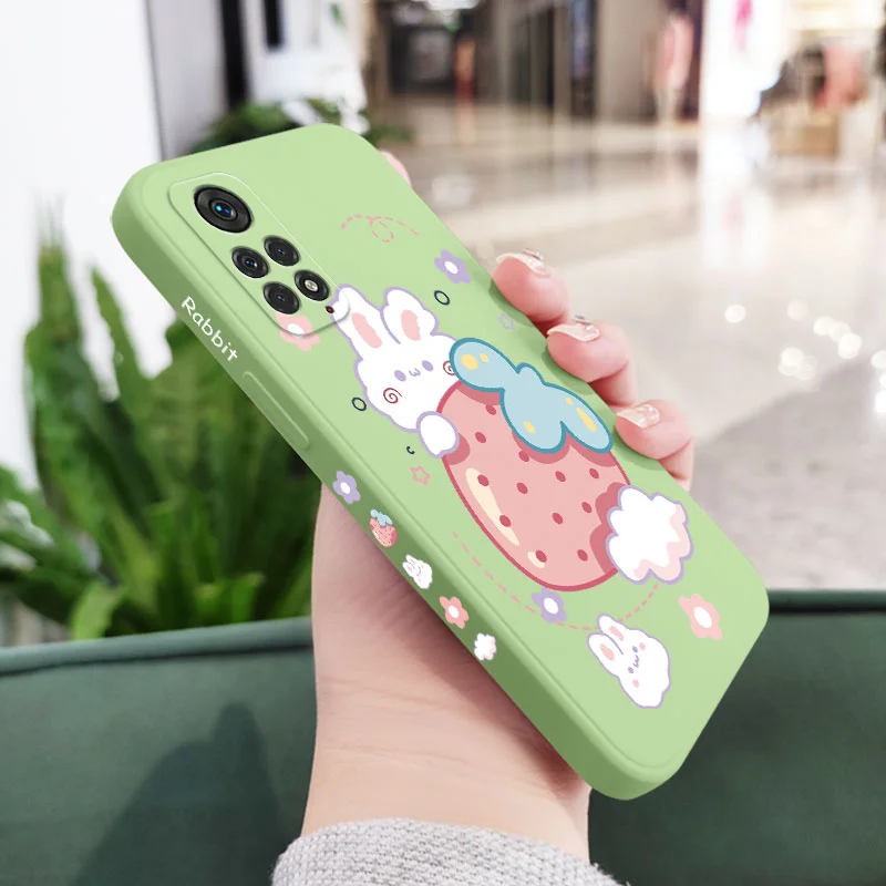 Strawberry Rabbit Phone Case - Cute Cartoon Design Cover