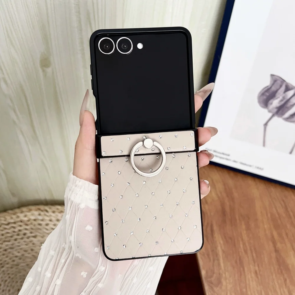 Luxury Glitter Diamond Hinge Case with Ring Bracket