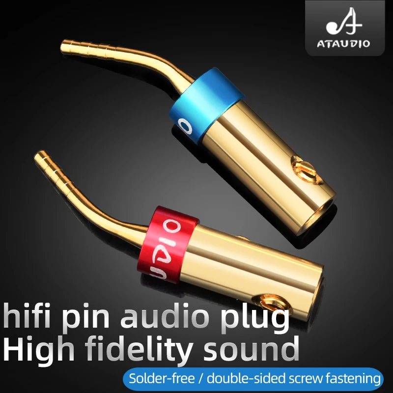 Banana Plug Cobre Puro Alto-falante Cabo Pino de Fio Parafusos Bloqueio Conector para Áudio de Alta Fidelidade Musical Peças - Image 5