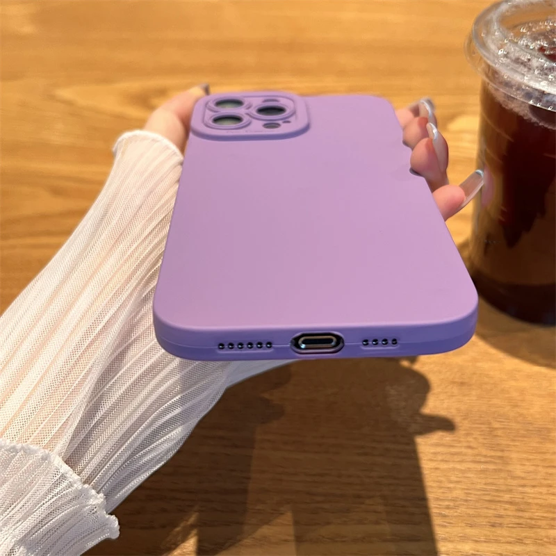 Coque de téléphone en silicone liquide de luxe pour iPhone 11 12 13 14 15 16 Pro Max X XS Max XR 7 8 Plus coque antichoc souple_voghion.com