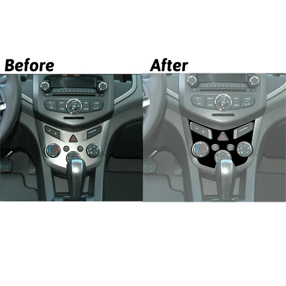 Chevrolet Sonic 용 제트 블랙 자동차 스티커 2012 2013 2014 2015 2016 자동차 인테리어 몰딩 커버 트림 장식 액세서리