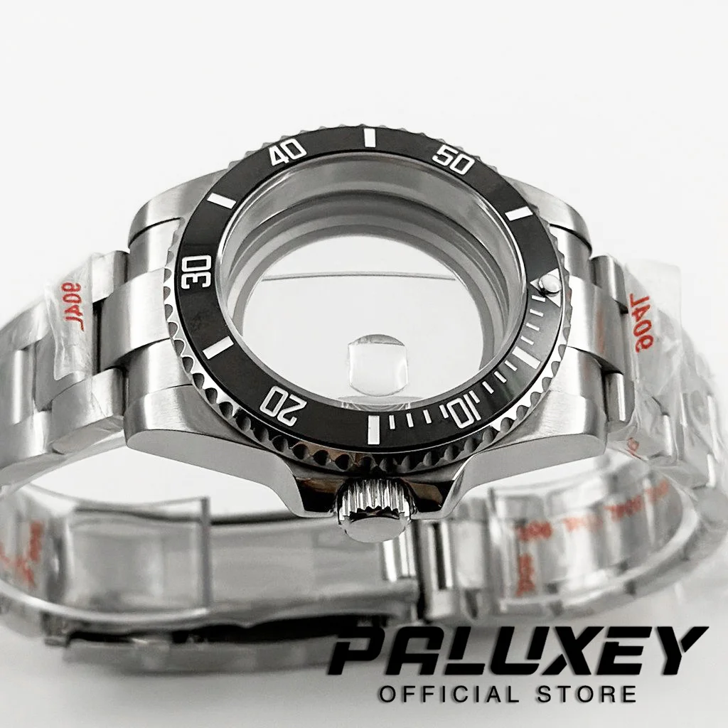 40mm NH35 시계 케이스 스테인리스 스틸 사파이어 글래스 (NH34 NH35 NH36 NH38 ETA2824 무브먼트 28.5mm 다이얼 브레이슬릿 서브 케이스 호환)