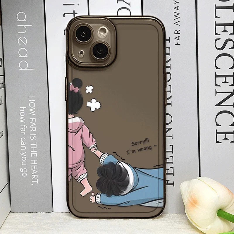 Funny Lovers Cute Girl Boy Couple Phone Case for IPhone 16 Pro Max 15 14 13 12 11 Mini X XR XS SE2 7 8 14 Plus Soft Cover fundas 2 Funny Lovers Cute Girl Boy Couple Phone Case for IPhone 16 Pro Max 15 14 13 12 11 Mini X XR XS SE2 7 8 14 Plus Soft Cover fundas – Bild 2
