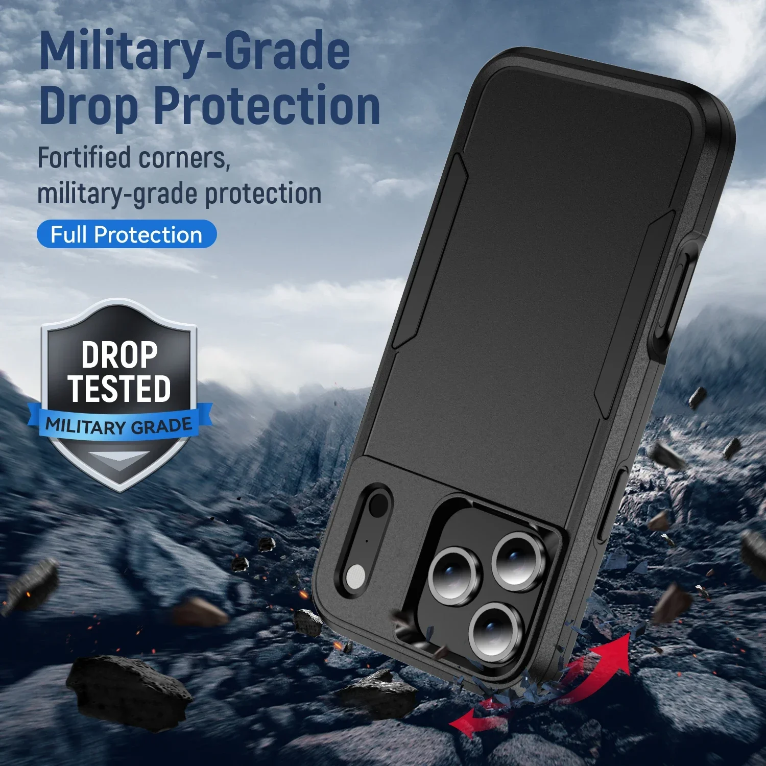 Ultimate Protective Armor Case - Military Grade Durability and Full Coverage
