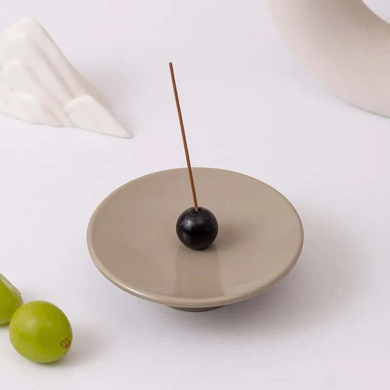 Wooden Ball Incense Holder Incense Tray Candle Holder Aromatherapy Censer Home Decoration Accessories For Offce Livingroom
