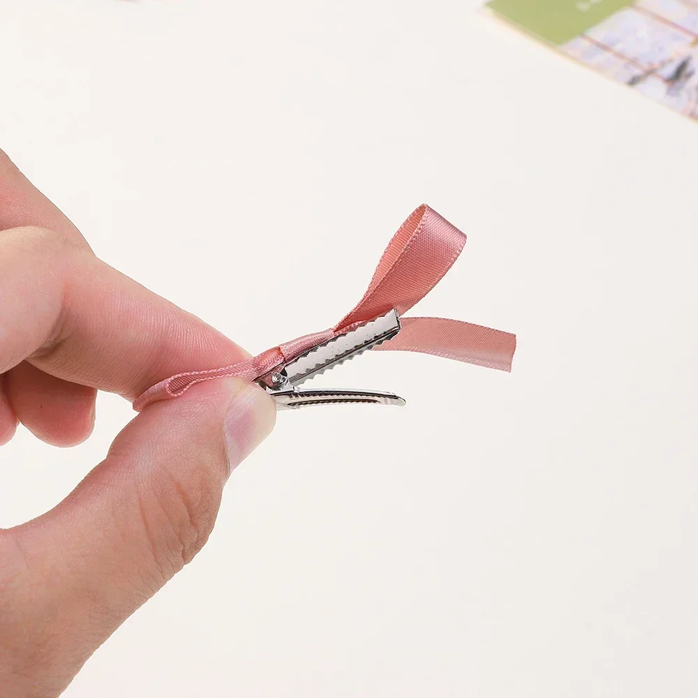 4pcs/set Sweet Ribbon Bowknot Hair Clips for Women Girls Lovely White Black Hairpins Headwear Female Hair Accessories