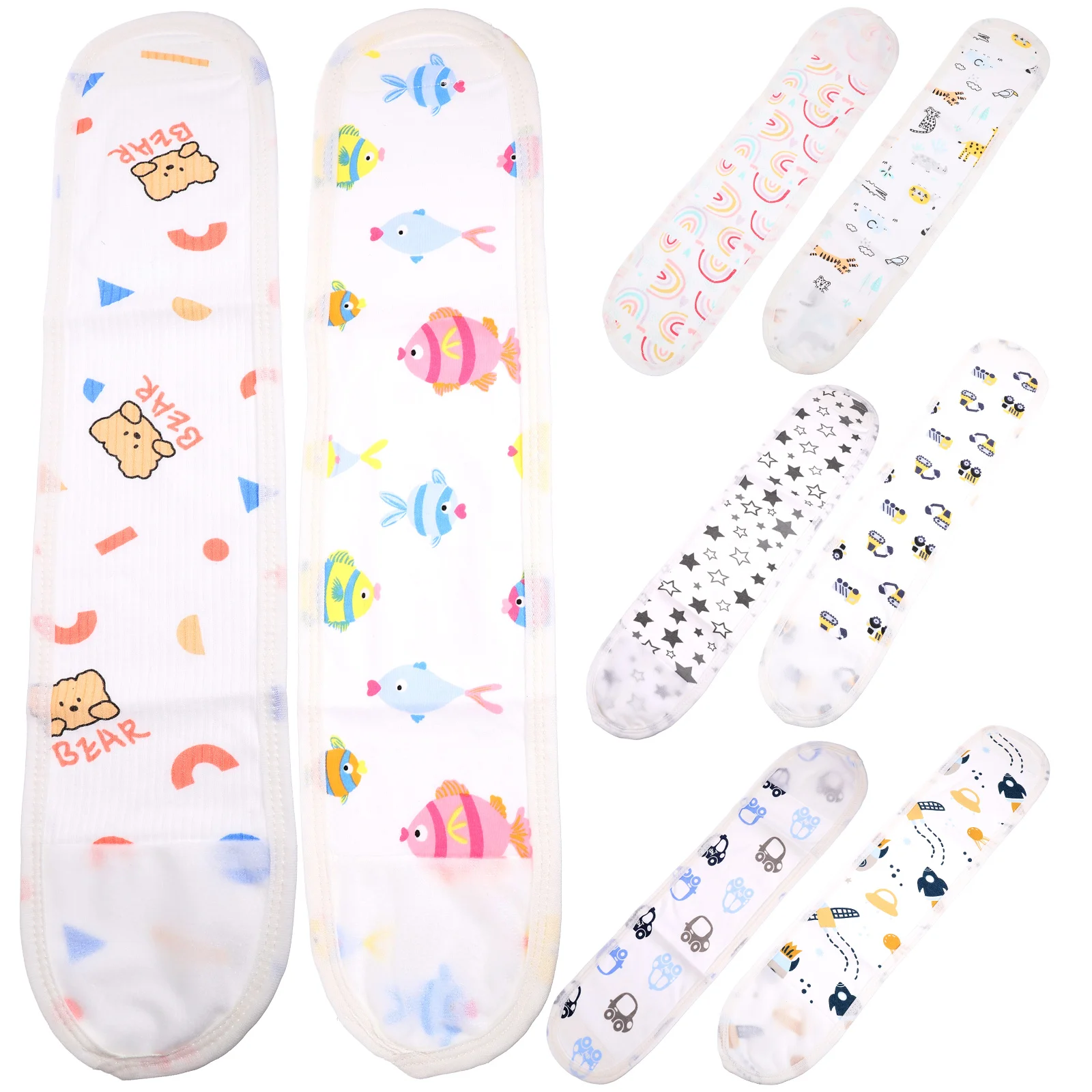 

8 Pcs Navel Cord Infant Umbilical Belt Newborn Belly Straps Baby Button Band Warm Belts