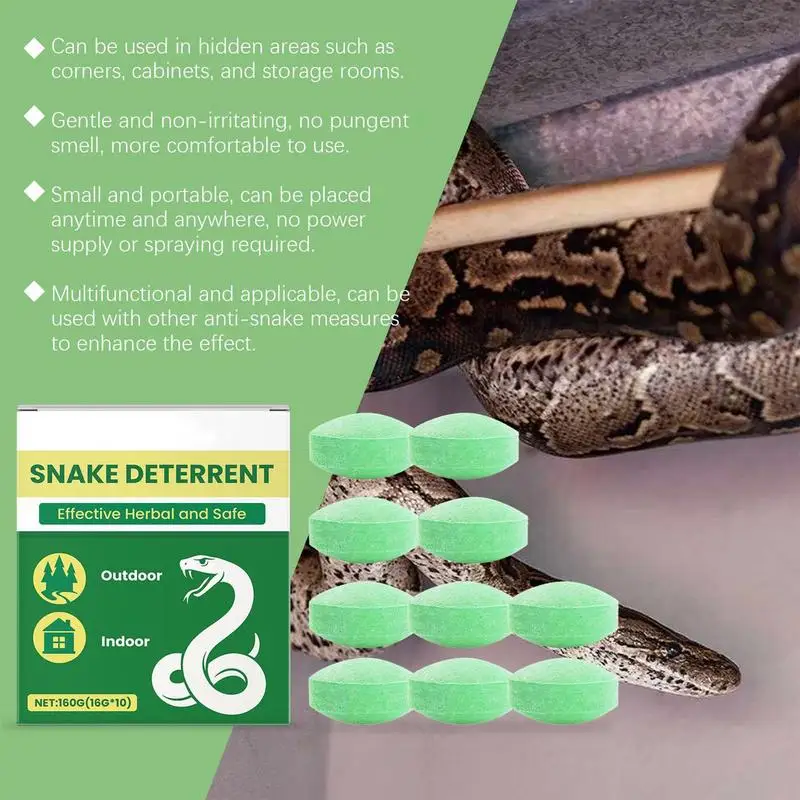 Outdoor Snake Repeller Camping Serpent Prevention Fast-Acting Long-Lasting Snake Repeller For Yard Lawn Garage Garden Camping