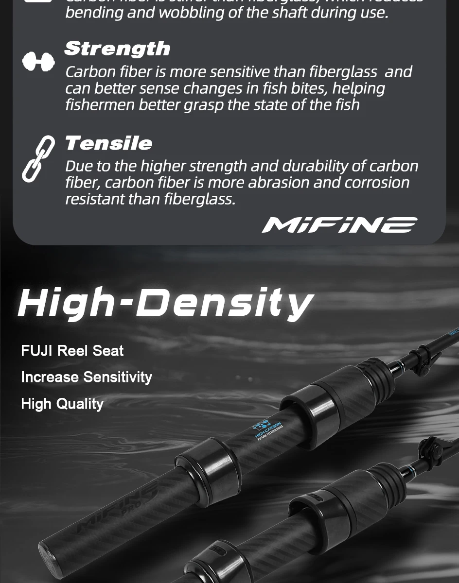 Mifine NANO JIG ZERO Reise-Angelrute XUL 30T Kohlefaser Ködergewicht 0,2-0,8g Feste Spitze 4 Abschnitte für Forellen-Spinnruten – Detail 6