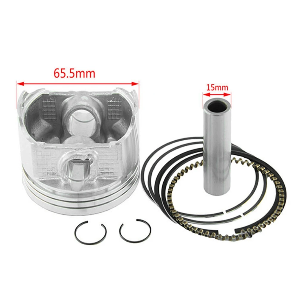 오토바이 피스톤 링 핀 링 키트, Zhongshen CB250CC 엔진용 실린더 피스톤 링 개스킷, 65.5mm, 15mm