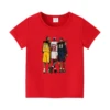 New Summer Basketball Print Tee Tops, Boy's Round Neck Casual Short Sleeve Comfortable Soft Versatile Kid T-shirt 4