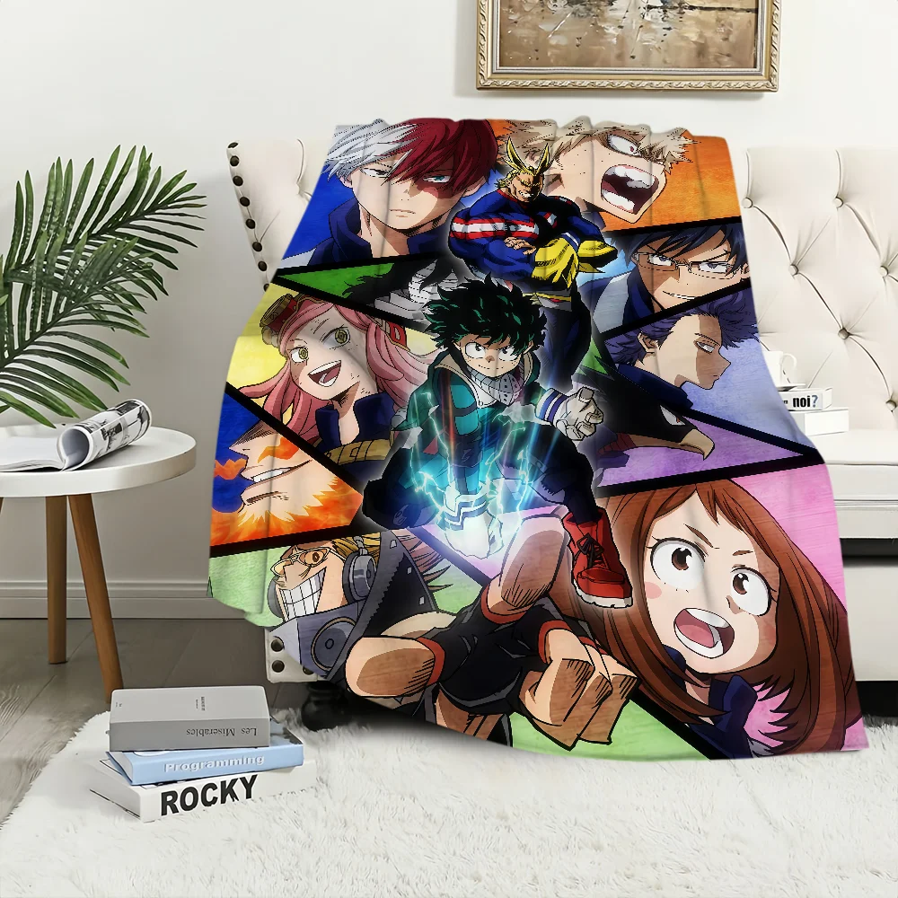 Flannel my comfort soft plush blanket for sofa living room a-academia office h-hero bed anime travel gift single-sided printed 6